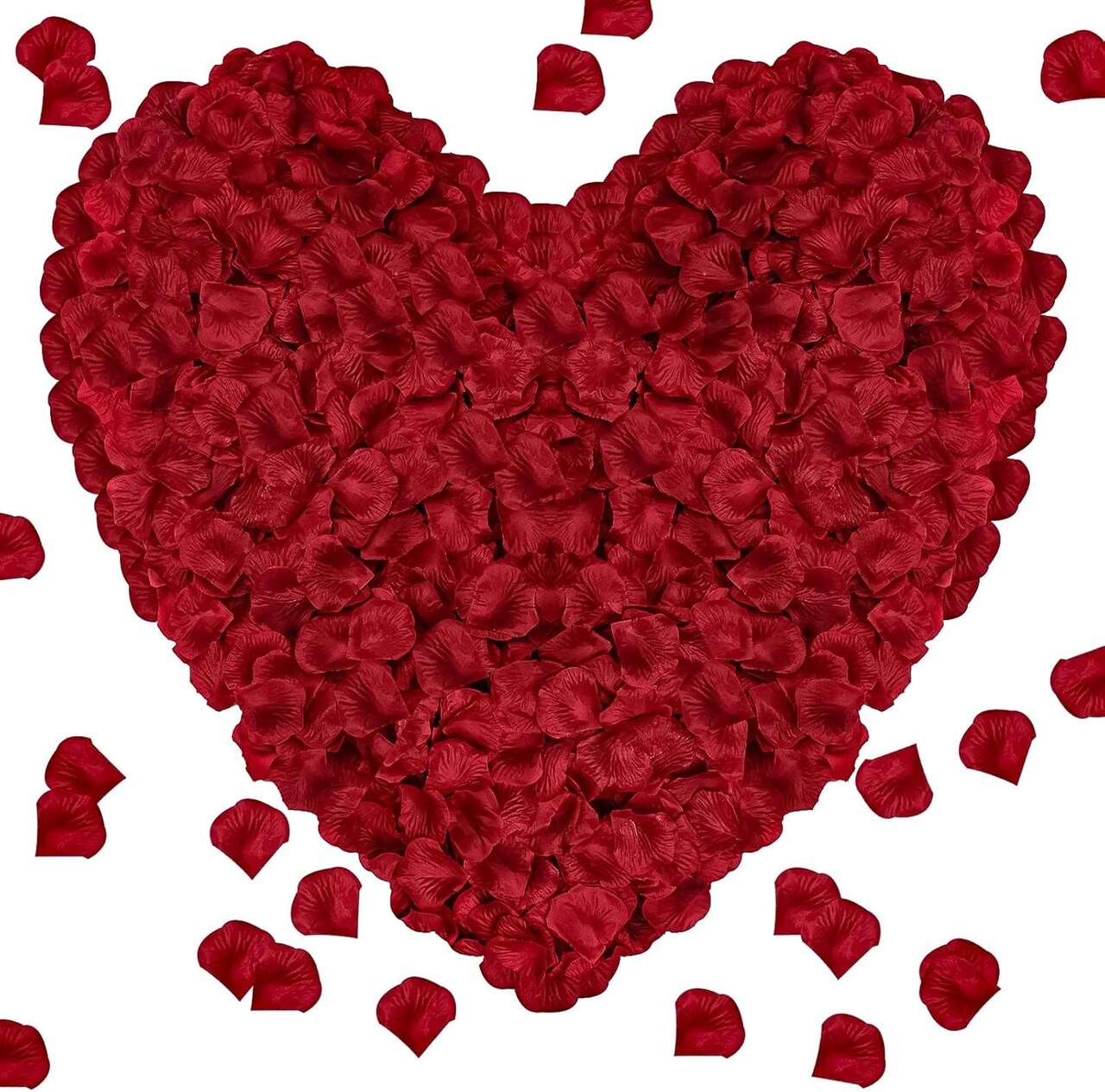 1000Pieces Artificial Flower Petals Fake Rose Petals Silk Red Rose Petals for Romantic Night